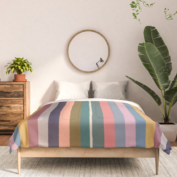 Muted Color Stripes of Joy Comforter Gallery Image 3