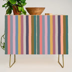 Muted Color Stripes of Joy Credenza Gallery Image 1