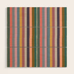 Muted Color Stripes of Joy Wood Wall Art Gallery Image 1