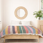 Muted Color Stripes of Joy Duvet Cover Gallery Image 3