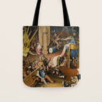 Visions of Hell by Heironymus Bosch Tote Bag Gallery Image 1