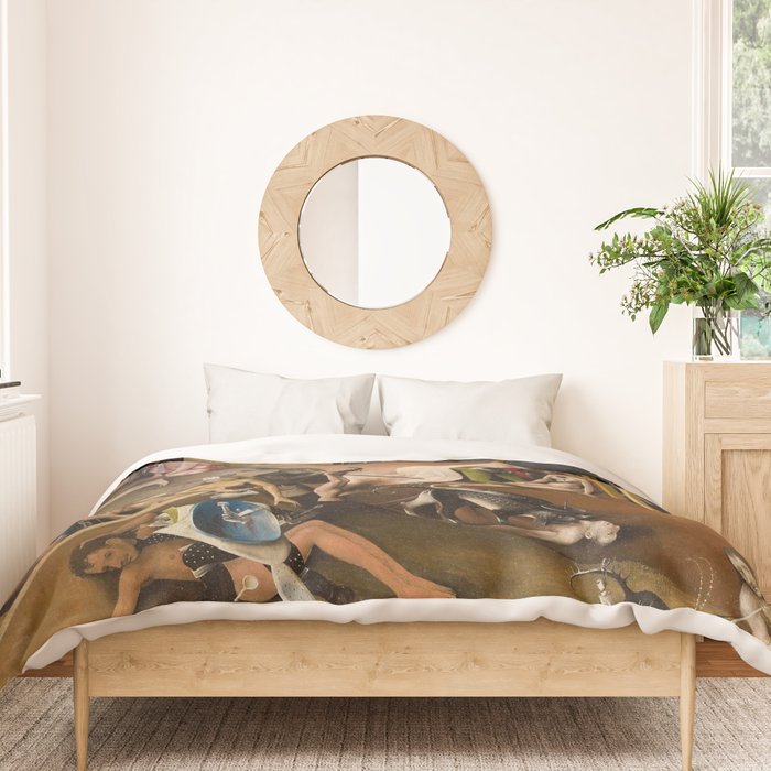 Visions of Hell by Heironymus Bosch Duvet Cover Gallery Image 3
