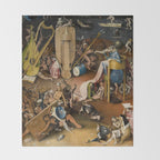 Visions of Hell by Heironymus Bosch Throw Blanket Gallery Image 2