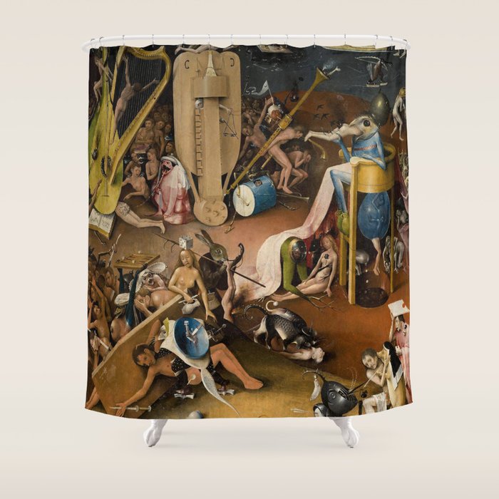 Visions of Hell by Heironymus Bosch Shower Curtain Gallery Image 1