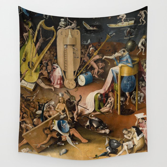 Visions of Hell by Heironymus Bosch Wall Tapestry Gallery Image 4