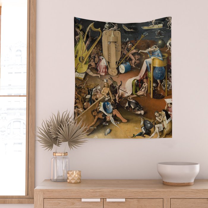 Visions of Hell by Heironymus Bosch Wall Tapestry Gallery Image 2