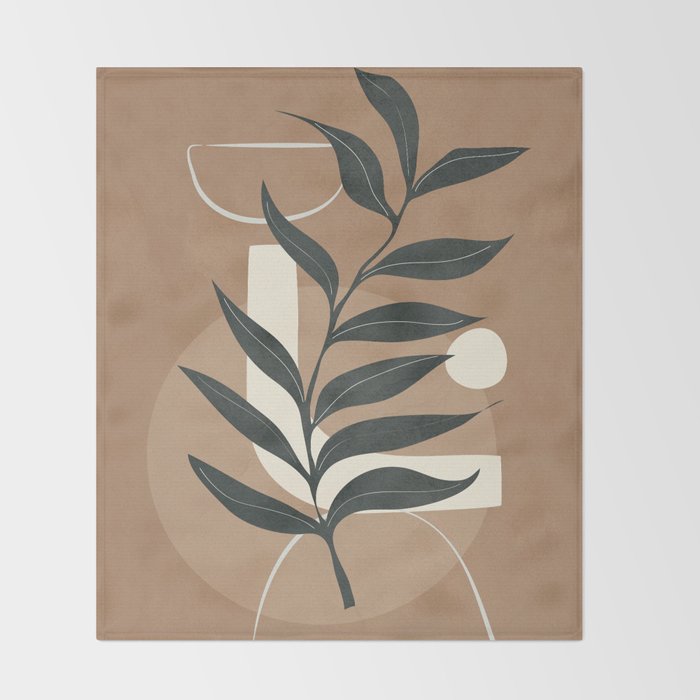 Leaf Design 1 Throw Blanket Gallery Image 2