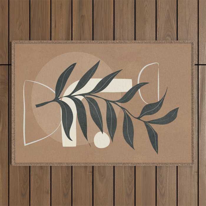 Leaf Design 1 Outdoor Rug Gallery Image 1
