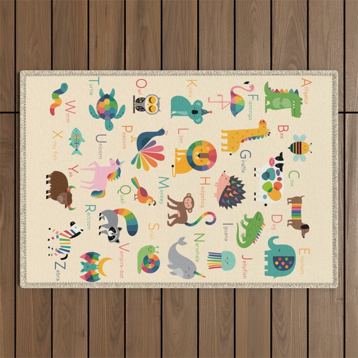 Rainbow Zoo Outdoor Rug Gallery Image 1