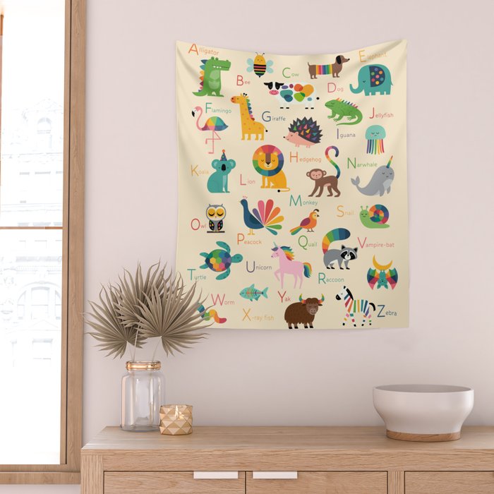 Rainbow Zoo Wall Tapestry Gallery Image 2