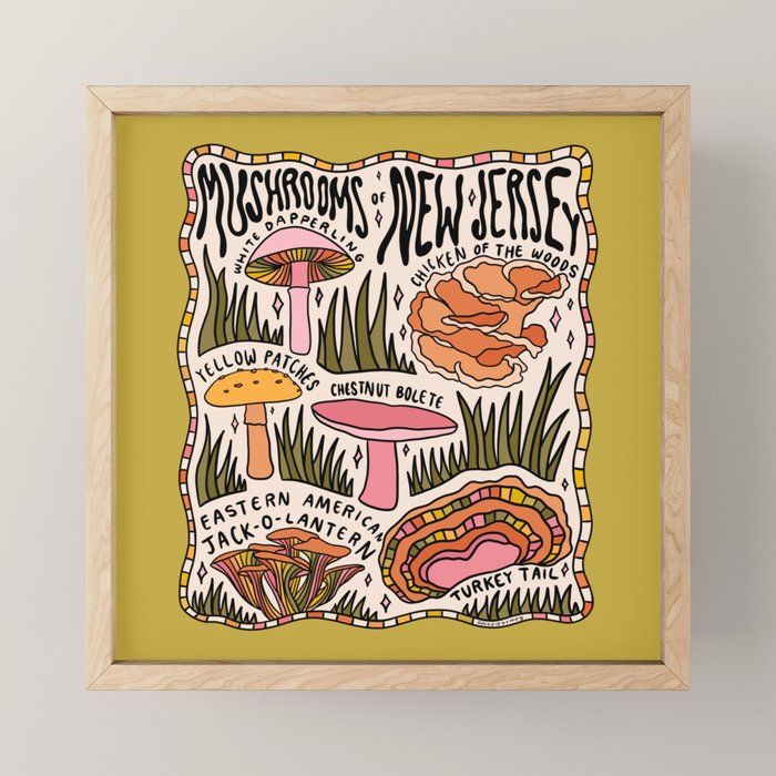 Mushrooms of New Jersey Mini Art Print Gallery Image 1