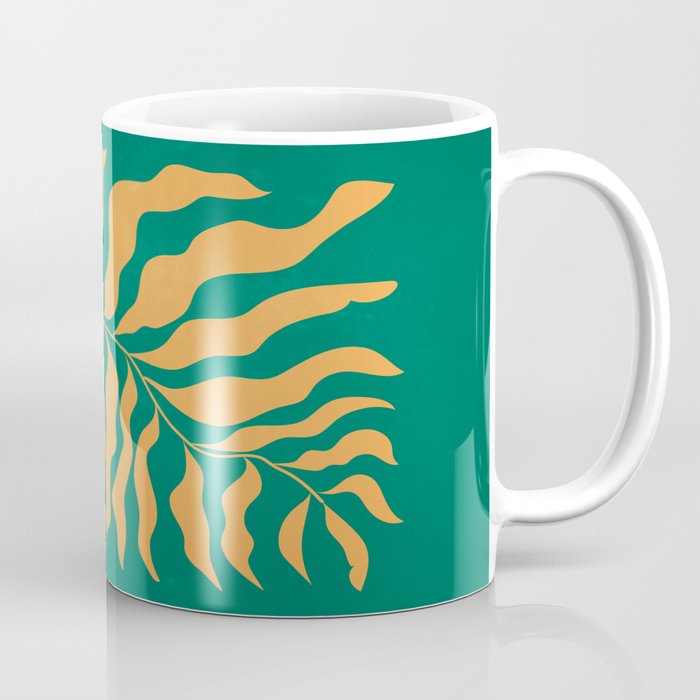 JAZZ FERNS 02 | Tropical Green & Casablanca Matisse Edition Coffee Mug Gallery Image 1