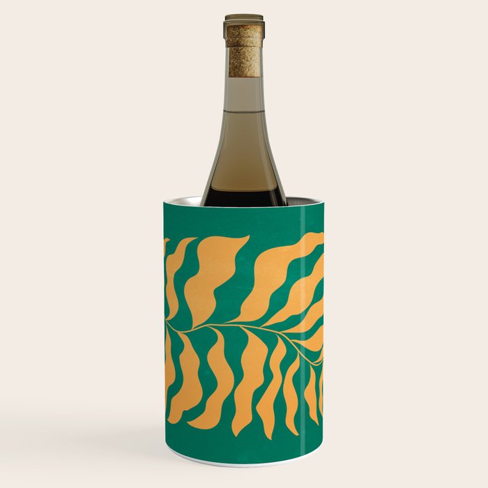JAZZ FERNS 02 | Tropical Green & Casablanca Matisse Edition Wine Chiller Gallery Image 1