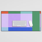 Color Block Check - bold Desk Mat Gallery Image 1