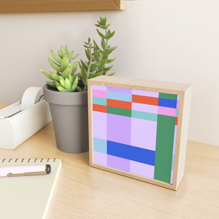 Color Block Check - bold Mini Art Print Gallery Image 2