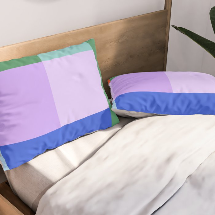 Color Block Check - bold Pillow Sham Gallery Image 2