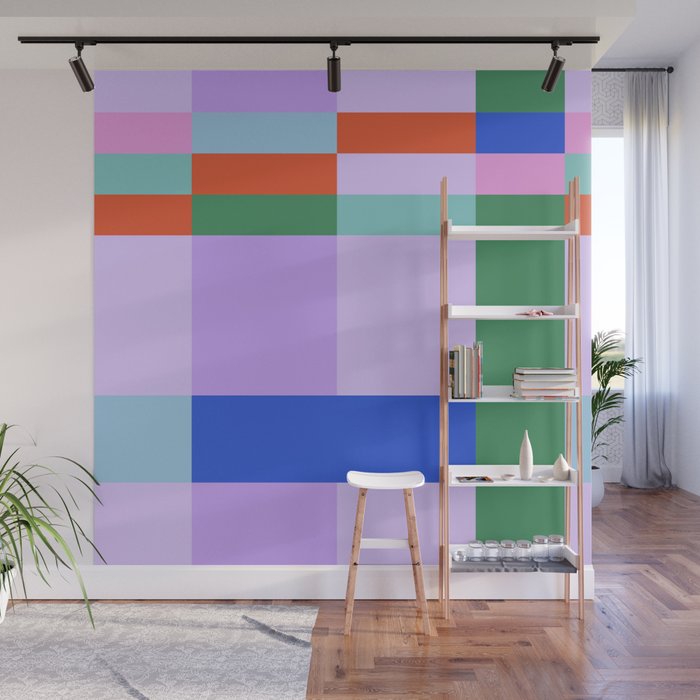 Color Block Check - bold Wall Mural Gallery Image 1