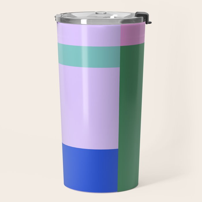 Color Block Check - bold Travel Mug Gallery Image 2
