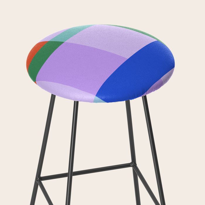 Color Block Check - bold Stool Gallery Image 2