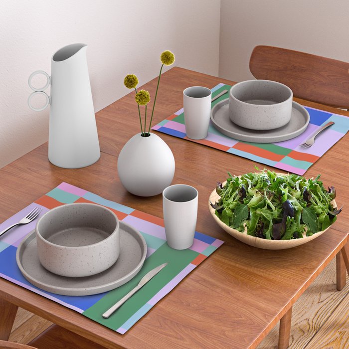 Color Block Check - bold Placemat Gallery Image 2