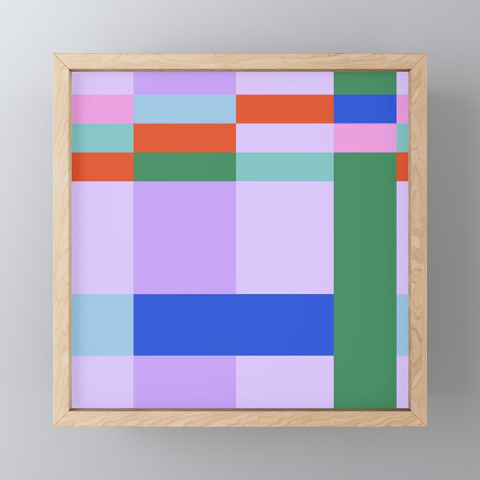 Color Block Check - bold Mini Art Print Gallery Image 1