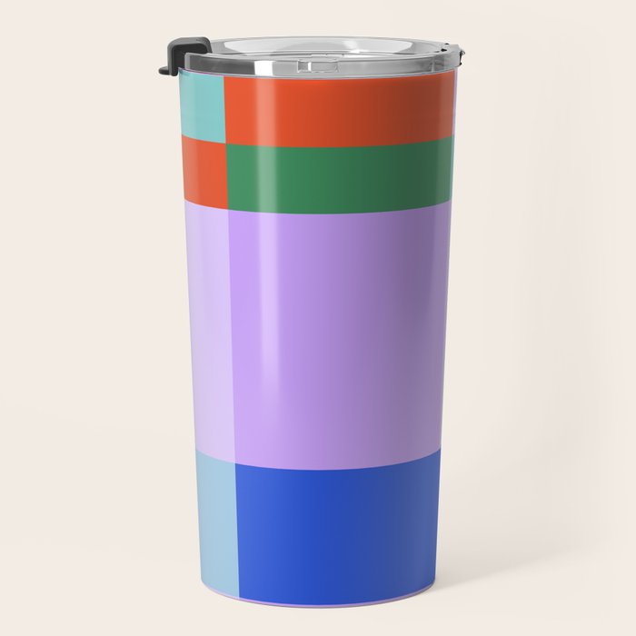 Color Block Check - bold Travel Mug Gallery Image 3