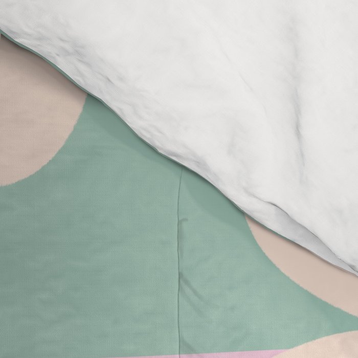 Daisy checkered pattern - Lilac and turquoise  Comforter Gallery Image 4