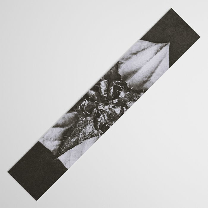 Snowbird, The Magic Garden of Nature, autumn blossom black and white photograph by Karl Blossfeldt Table Runner Gallery Image 3