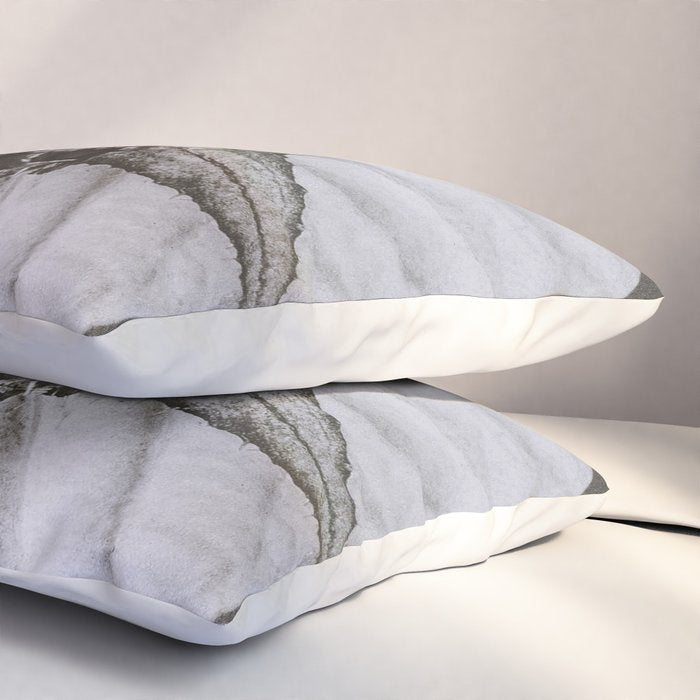 Snowbird, The Magic Garden of Nature, autumn blossom black and white photograph by Karl Blossfeldt Pillow Sham Gallery Image 3