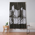 Snowbird, The Magic Garden of Nature, autumn blossom black and white photograph by Karl Blossfeldt Window Curtain Gallery Image 5