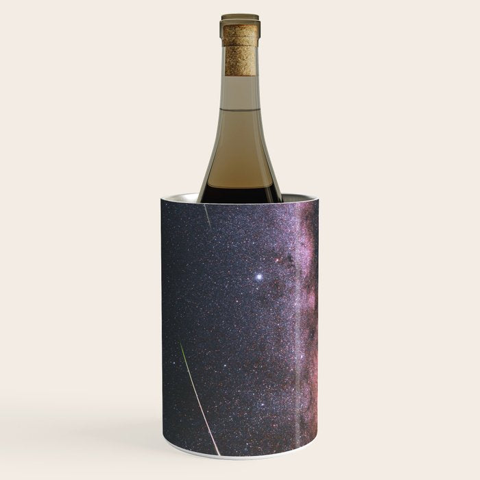Mount Rainier Under Shooting Stars Wine Chiller Gallery Image 2