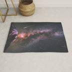 Mount Rainier Under Shooting Stars Rug Gallery Image 1