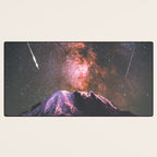 Mount Rainier Under Shooting Stars Desk Mat Gallery Image 3