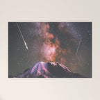 Mount Rainier Under Shooting Stars Welcome Mat Gallery Image 1