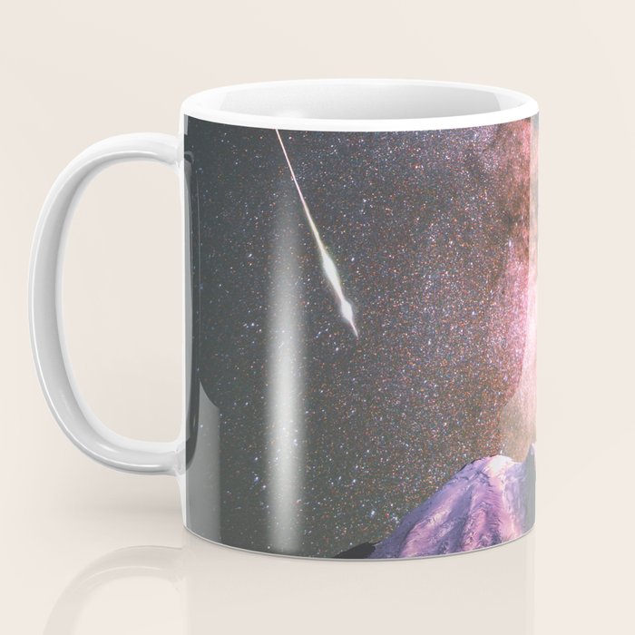 Mount Rainier Under Shooting Stars Coffee Mug Gallery Image 3