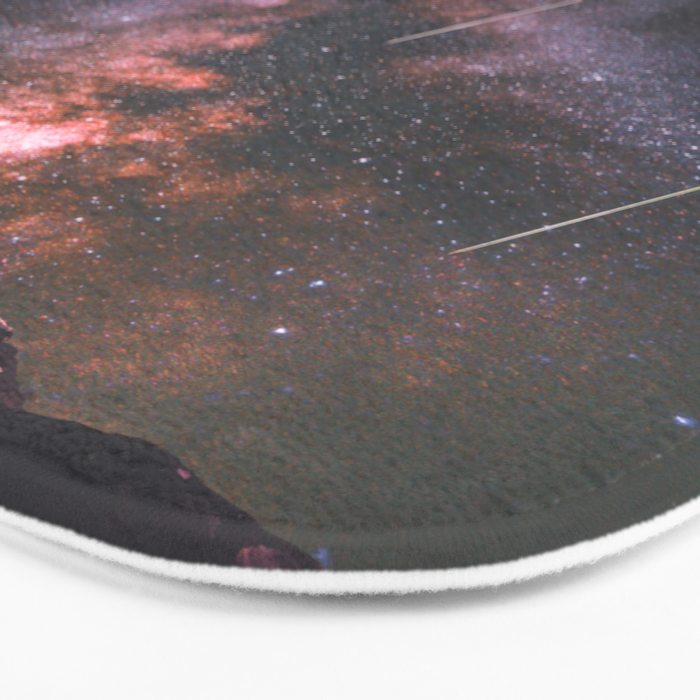 Mount Rainier Under Shooting Stars Bath Mat Gallery Image 3