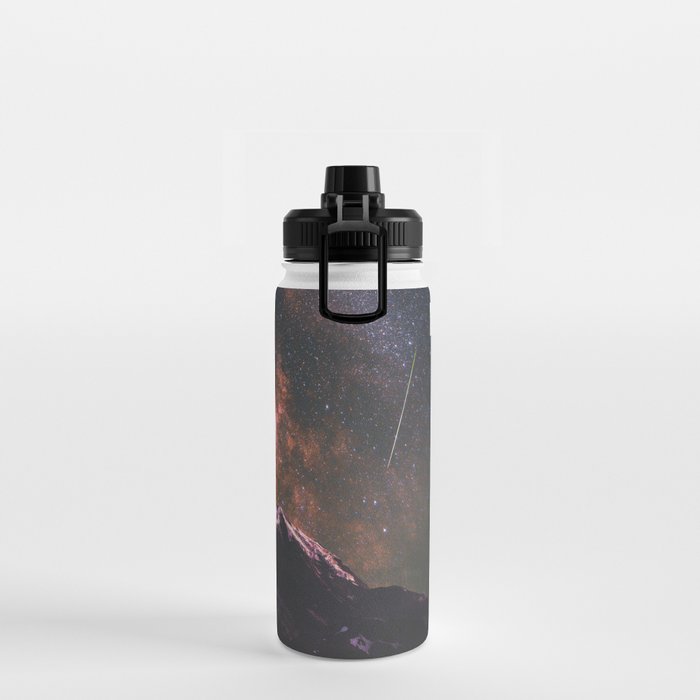 Mount Rainier Under Shooting Stars Water Bottle Gallery Image 2