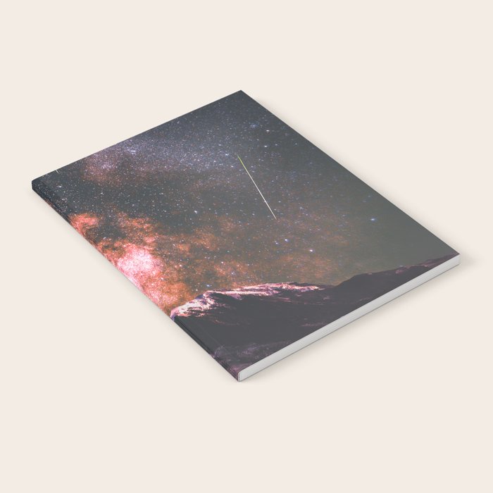 Mount Rainier Under Shooting Stars Notebook Gallery Image 2
