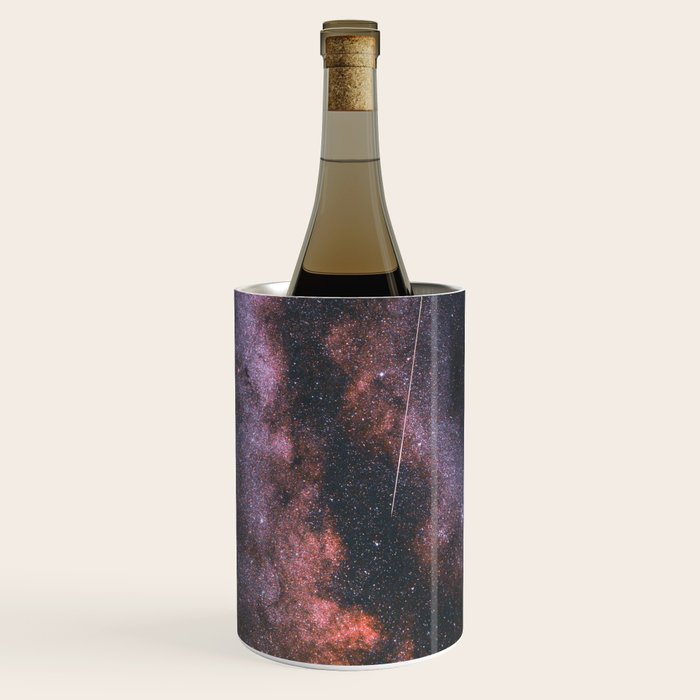 Mount Rainier Under Shooting Stars Wine Chiller Gallery Image 1