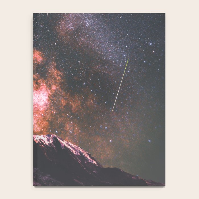 Mount Rainier Under Shooting Stars Notebook Gallery Image 4