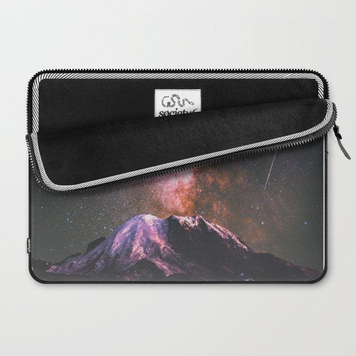 Mount Rainier Under Shooting Stars Laptop Sleeve Gallery Image 2