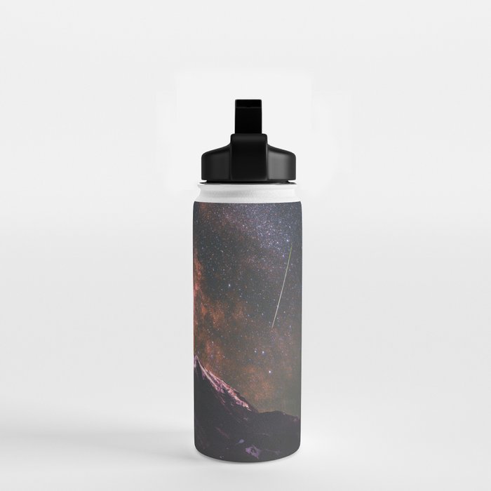 Mount Rainier Under Shooting Stars Water Bottle Gallery Image 2