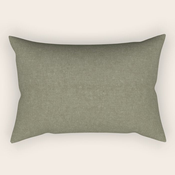 solid woven - dark sage Rectangular Pillow Gallery Image 1