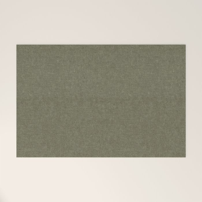 solid woven - dark sage Welcome Mat Gallery Image 1