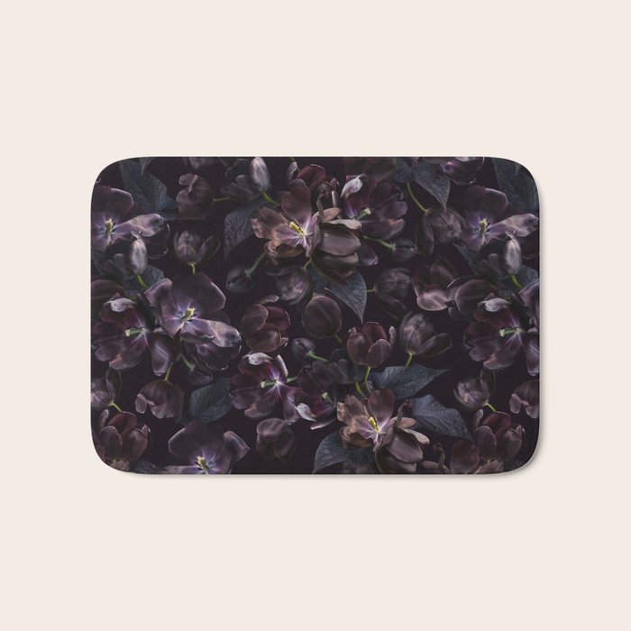 Black tulips on dark background Bath Mat Gallery Image 1