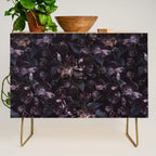Black tulips on dark background Credenza Gallery Image 1