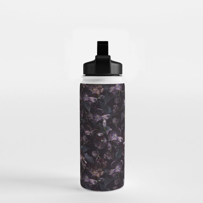 Black tulips on dark background Water Bottle Gallery Image 2