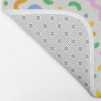 Colorful line doodle art pattern Bath Mat Gallery Image 2