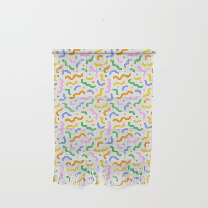Colorful line doodle art pattern Wall Hanging Gallery Image 1