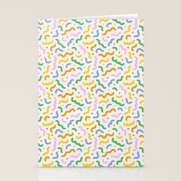 Colorful line doodle art pattern Stationery Card Gallery Image 2